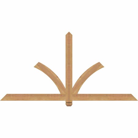 Ekena Millwork Redmond Smooth Timber Gable Bracket, Western Red Cedar, 72"W x 36"H x 1 1/2"D x 3 1/2"F, 12/12 Pitch GBW072X36X0204RED00SWR